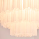 White Glass Tube Murano Ceiling Lamp