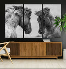 White Horses Wall Art Canvas Print