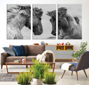 White Horses Wall Art Canvas Print