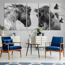 White Horses Wall Art Canvas Print