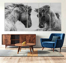 White Horses Wall Art Canvas Print