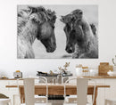 White Horses Wall Art Canvas Print