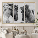 White Horses Wall Art Canvas Print