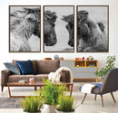 White Horses Wall Art Canvas Print