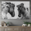 White Horses Wall Art Canvas Print