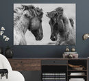 White Horses Wall Art Canvas Print