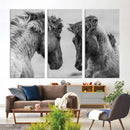 White Horses Wall Art Canvas Print