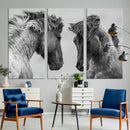 White Horses Wall Art Canvas Print