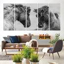 White Horses Wall Art Canvas Print