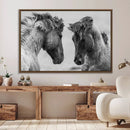 White Horses Wall Art Canvas Print