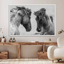 White Horses Wall Art Canvas Print