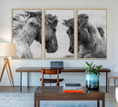 White Horses Wall Art Canvas Print