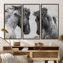 White Horses Wall Art Canvas Print