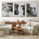 White Horses Wall Art Canvas Print