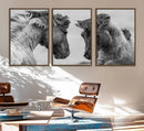 White Horses Wall Art Canvas Print