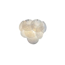 White Murano Disc Glass Wall Sconce