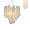 Star Shaped Tube White Clouds Glass Chandelier