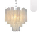 Star Shaped Tube White Clouds Glass Chandelier