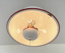 Antique FARMHOUSE WHITE ENAMEL Pan Ceiling Light by The Lamp Goods
