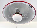 Antique FARMHOUSE WHITE ENAMEL Pan Ceiling Light by The Lamp Goods