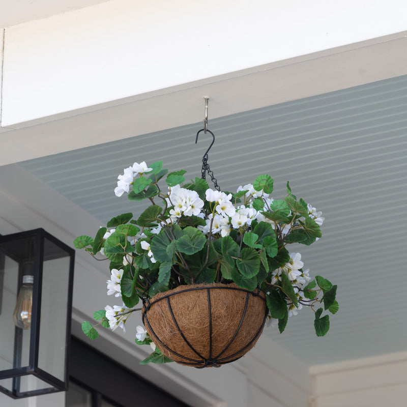 Lifelike Geranium Hanging Basket