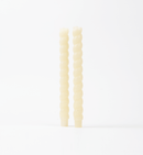 Unscented Twisted Taper Candles in Box, Set of 2 Cream