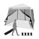 10 x 10 Feet Pop Up Canopy with with Mesh Sidewalls and Roller Bag by DirectDeals