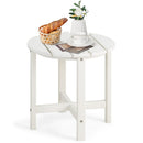 18 Inch Round Weather-Resistant Adirondack Side Table-Navy by DirectDeals