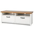 41.5 Inch Modern TV Stand with 2 Cabinets for TVs up to 48 Inch-White by LJGDeals