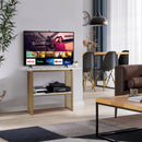 48 Inch 2-Tier Console Table with Gold Finished Frame-White by LJGDeals