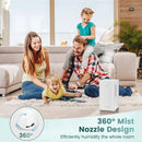 4L Ultrasonic Humidifier with Essential Oil Diffuser and 2 Mist Levels-White by LJGDeals