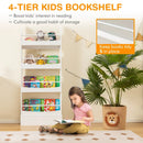 4-Tier Bookshelf with 2 Anti-Tipping Kits for Books and Magazines by LJGDeals
