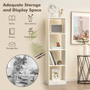 5 Tiers 4-Cube Narrow Bookshelf with 4 Anti-Tipping Kits by LJGDeals