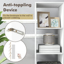 5 Tiers 4-Cube Narrow Bookshelf with 4 Anti-Tipping Kits by LJGDeals