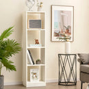 5 Tiers 4-Cube Narrow Bookshelf with 4 Anti-Tipping Kits by LJGDeals