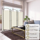 6 Feet 6-Panels Freestanding Folding Privacy Screen-White by LJGDeals