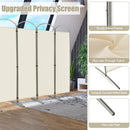 6 Feet 6-Panels Freestanding Folding Privacy Screen-White by LJGDeals
