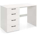 43.5 Inch Computer Desk with 4 Large Drawers-White by LJGDeals