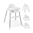4-in-1 Convertible Baby High Chair with Removable Double Tray by LJGDeals