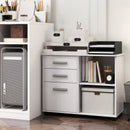 3-Drawer Mobile Lateral File Cabinet Printer Stand by LJGDeals