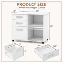 3-Drawer Mobile Lateral File Cabinet Printer Stand by LJGDeals