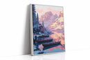 Enchanting Winter Mountain Lake Art Print