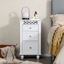 3-Drawer Freestanding Bathroom Storage Cabinet with Anti-toppling Device-White by LJGDeals