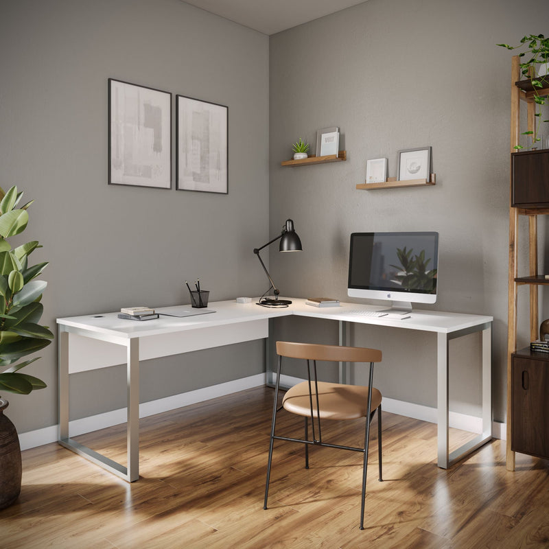 Custom L-Shaped Executive Desk 60” x 60” | Reversible Return