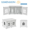 Wooden Cat Litter Box Enclosure with Divider - White by LJGDeals