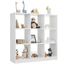 Modern 9-Cube Bookcase with 2 Anti-Tipping Kits for Books Toys Ornaments-White by LJGDeals