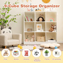 Modern 9-Cube Bookcase with 2 Anti-Tipping Kits for Books Toys Ornaments-White by LJGDeals