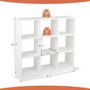 Modern 9-Cube Bookcase with 2 Anti-Tipping Kits for Books Toys Ornaments-White by LJGDeals
