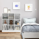 Modern 9-Cube Bookcase with 2 Anti-Tipping Kits for Books Toys Ornaments-White by LJGDeals