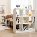 Modern 9-Cube Bookcase with 2 Anti-Tipping Kits for Books Toys Ornaments-White by LJGDeals